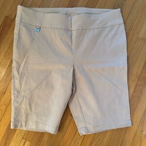 Tan Bermuda Shorts with Tailored Fit and lots of stretch 16